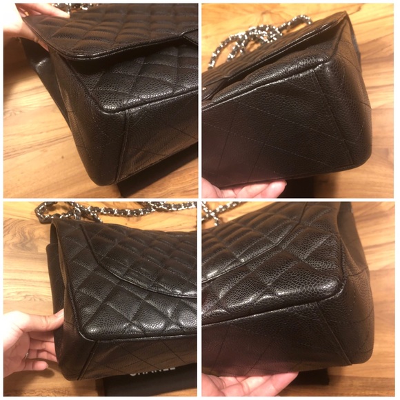 🚫SOLD🚫 Chanel Maxi Flap Bag Black Caviar SHW - Picture 6 of 8